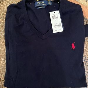 NWT Men’s Ralph Lauren Polo Sweater, Large, Pima Cotton